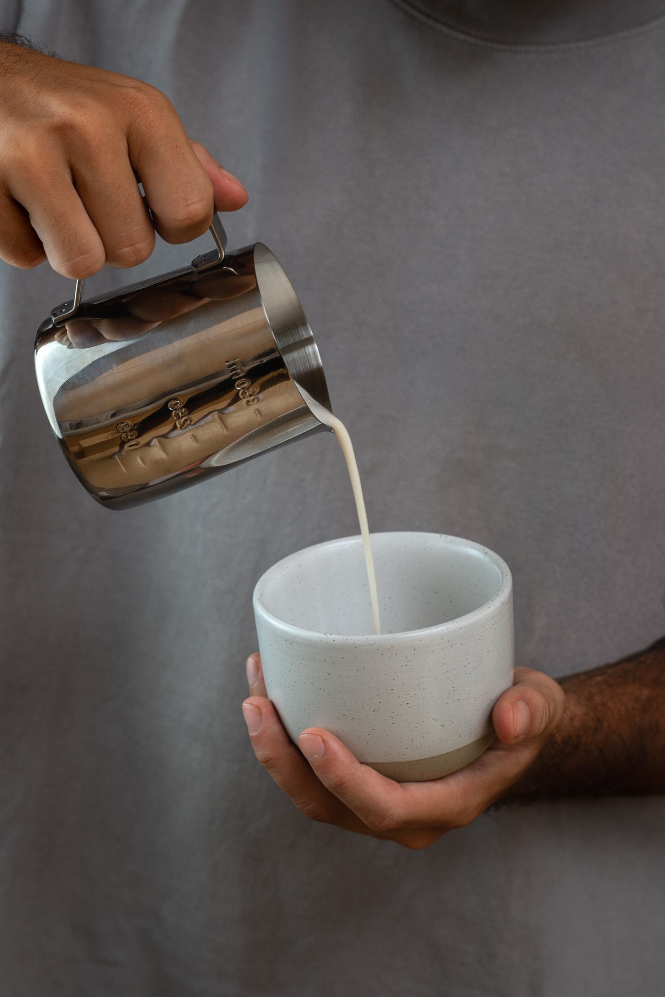 Grounded & Nestled pouring milk Bali