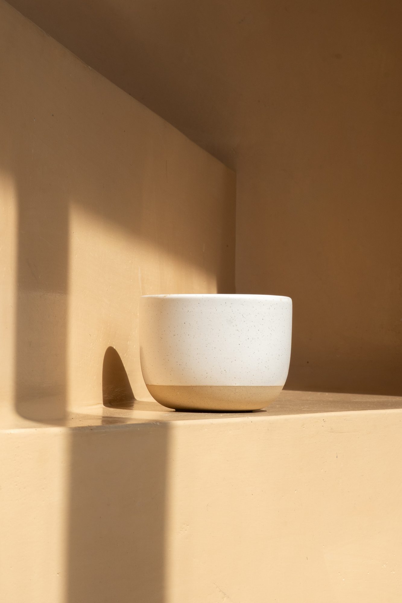 Grounded & Nestled ceramic cup shadow light Bali