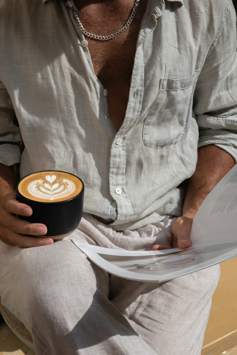 Grounded & Nestled coffee lifestyle portrait Bali