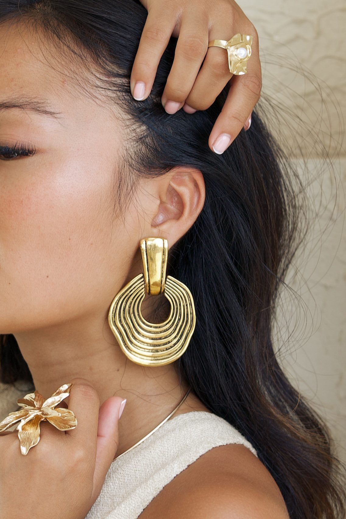 Kora Blossom jewelry campaign detail