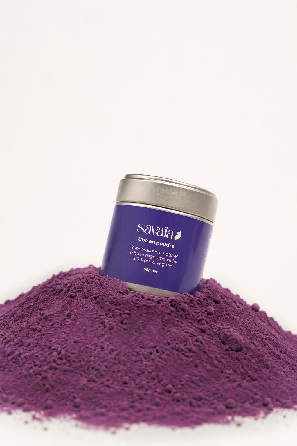 Ube Savaia powder product photography Bali Sunrise Agency